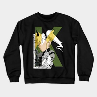 Kikoru shinomiya Kaiju no 8 Anime Manga Characters Blonde hair girl in Cool K Letter KN8-10 Crewneck Sweatshirt